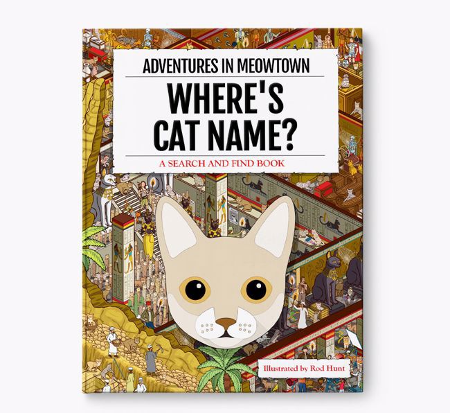 Personalised Where's {dogsName} Book: Adventures In Meowtown